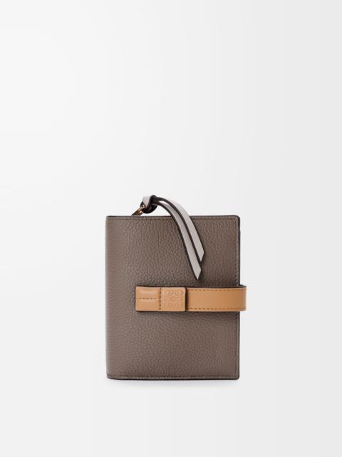 Compact zip wallet in soft grained calfskin