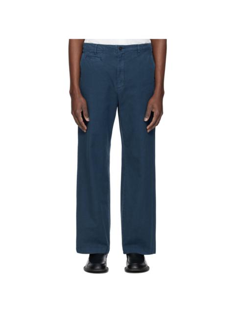 Navy Finx Gabardine Trousers