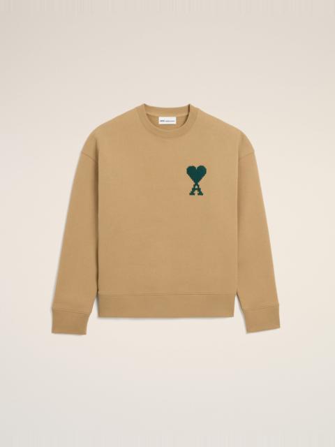 BEIGE COTTON AMI DE COEUR SWEATSHIRT