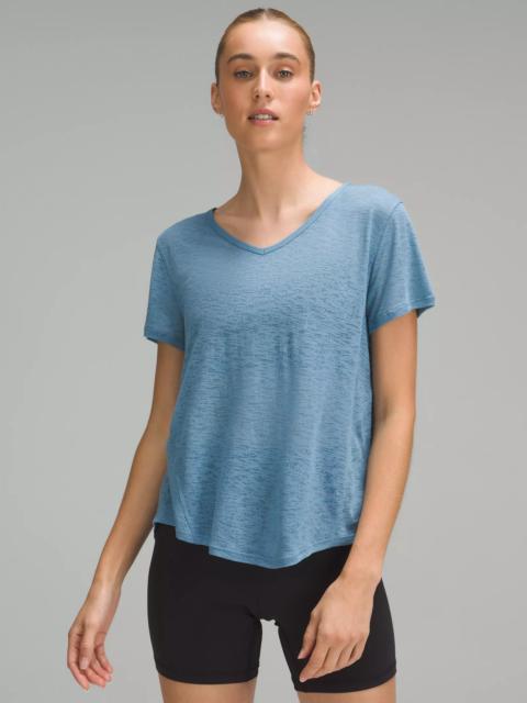 Tie-Back Lightweight Yoga Short-Sleeve T-Shirt