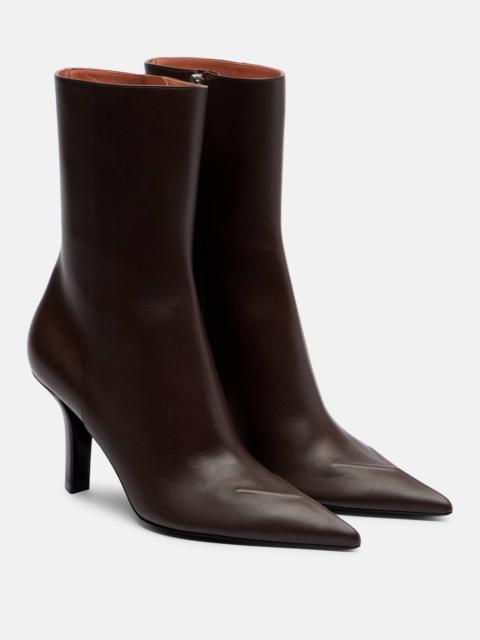 Christine 80 leather ankle boots