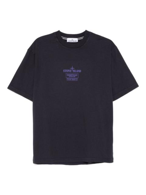 2100037 Combed cotton logo-plaque T-shirt