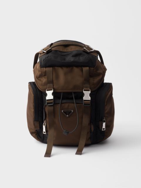 Re-Nylon and Saffiano leather backpack