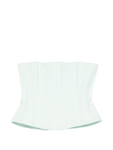pleated corset top