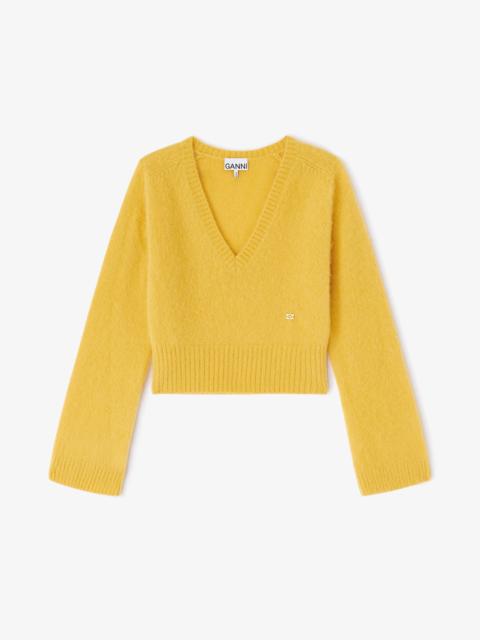 YELLOW V-NECK SWEATER