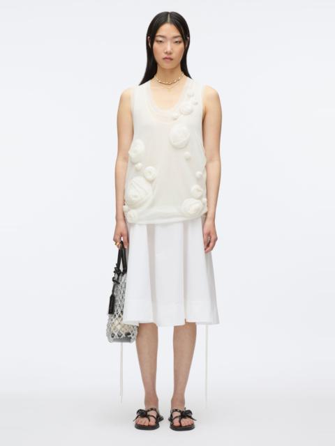 Gauze Combo Tank Dress with Rosettes