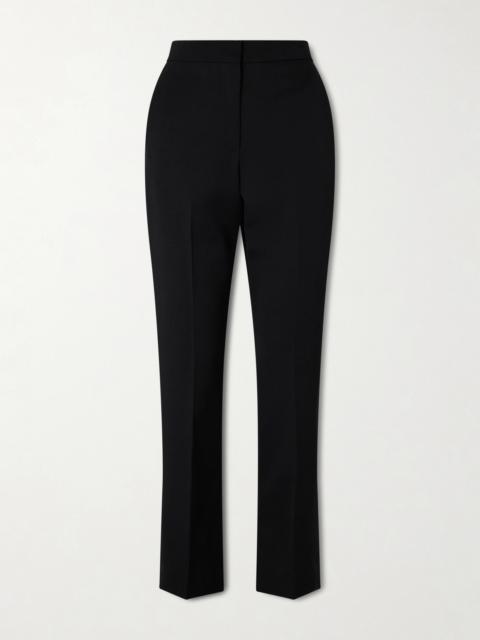 Grosgrain-trimmed Wool Slim-fit Pants
