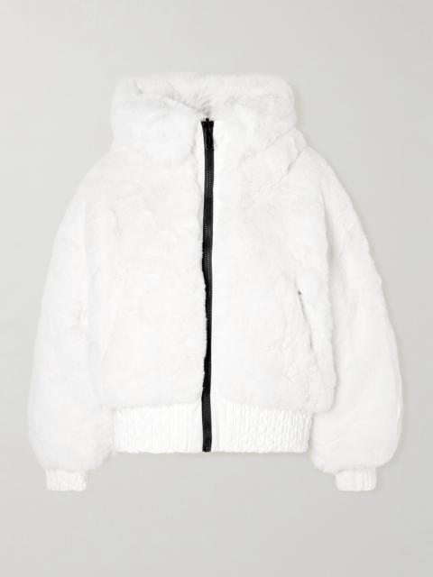 Indira Reversible Hooded Padded Recycled And Plush Ski Jacket