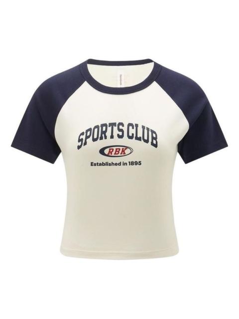 (WMNS) Reebok Sports Club T-Shirt 'White Navy' 24SRC406WGN2