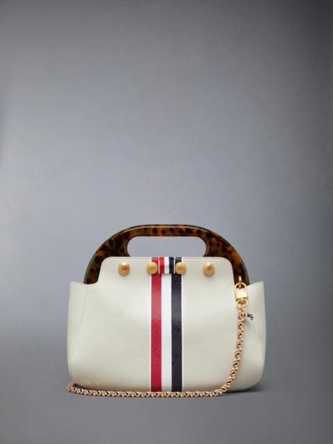 RWB STRIPE MINI TEVIOT BAG IN PEBBLE GRAIN LEATHER
