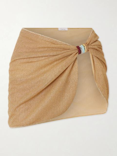 Lumière Embellished Lurex Pareo