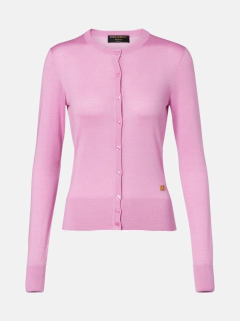 Cashmere and silk cardigan