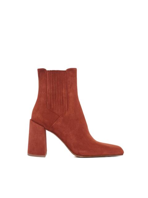 Luke High Heel Boot in Burnt Sienna Suede