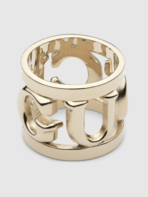 Gucci logo carré ring