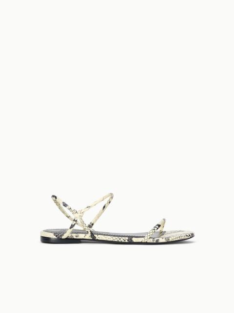 STAUD LAUREL SANDAL WHITE SNAKE