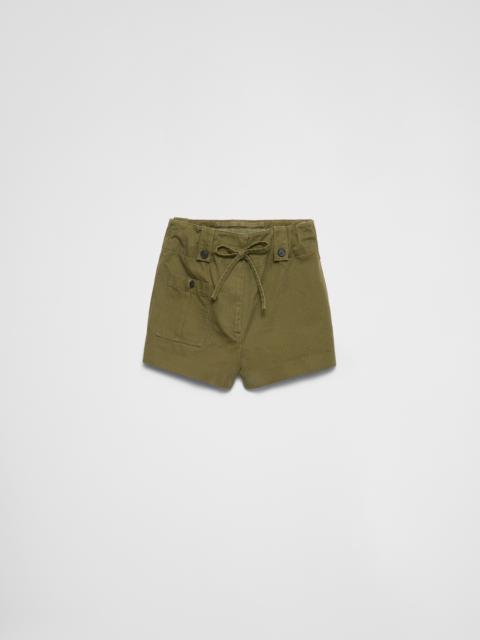 Washed chevron shorts