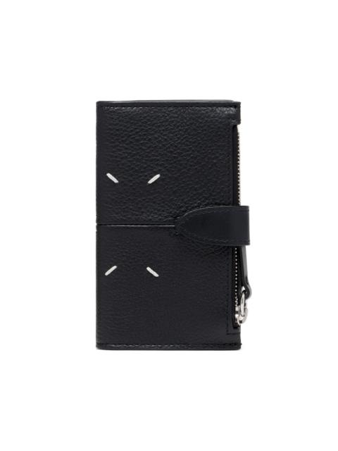 zip leather card holder