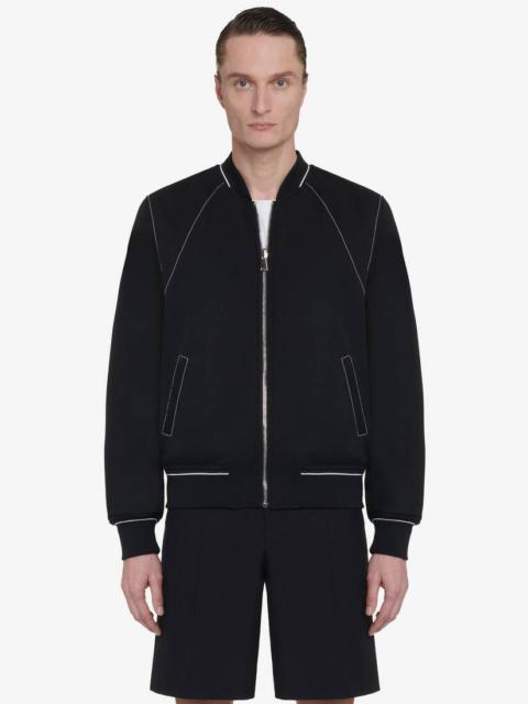 Men's Reversible Harness Bomber Jacket in Black