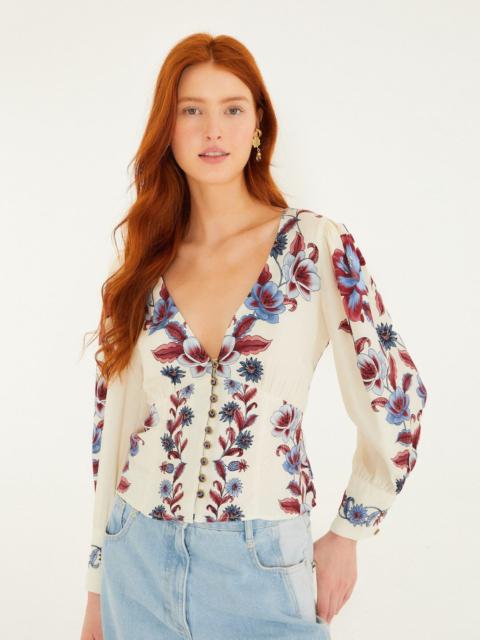 Off-White Malu Winter Buttoned Long Sleeve Blouse