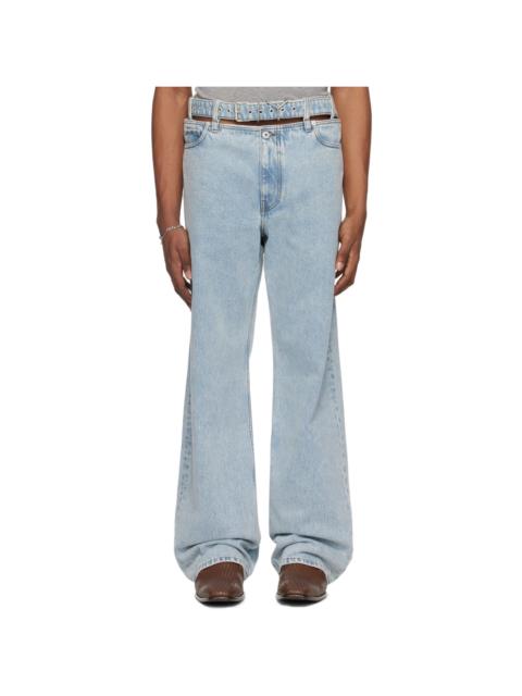 Blue Y Belt Jeans
