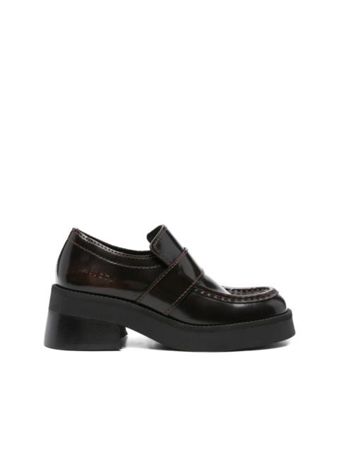 Lib leather platform loafers