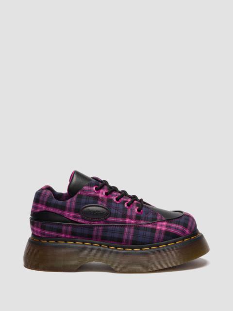 BUZZ 5-EYE TARTAN & LEATHER LACE UP SHOES
