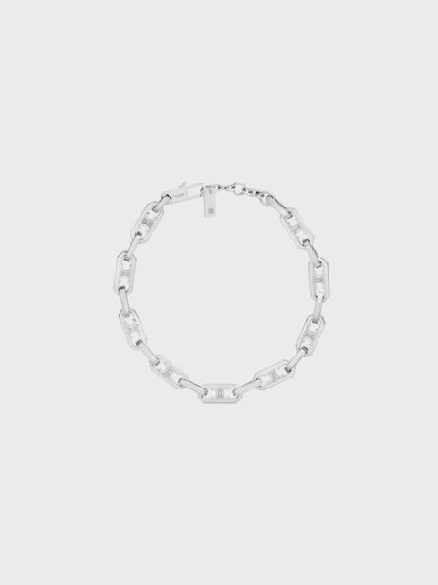 Triomphe Small Octagon Bracelet in Brass with Rhodium Finish