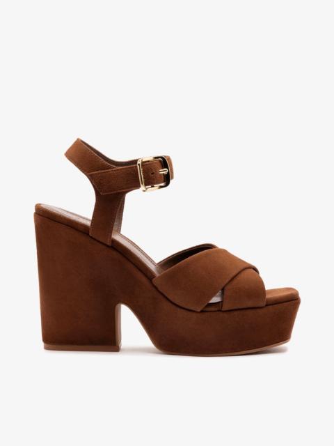 Cher Sandal In Burnt Umber Leather