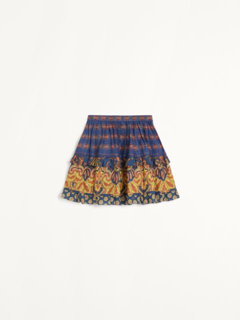 SKIRT IN LINO PAISLEY MEDAGLIONI VOYAGE IMAGINAIRE