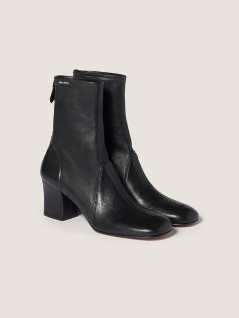 Nappa leather booties