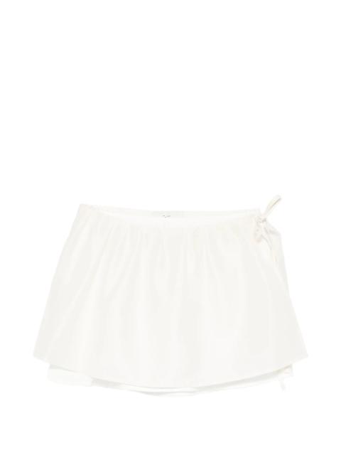 Dunst Drawstring Layered Mini Skirt