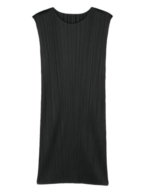 pleated shift dress