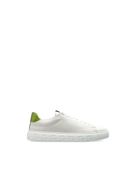 Greca-motif lace-up sneakers