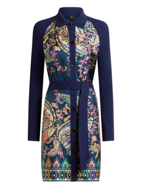 ribbed paisley cardigan