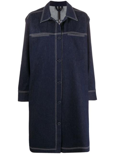 single-breasted denim coat