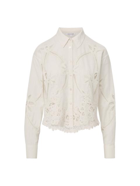 ADERES EYELET BUTTON-DOWN SHIRT
