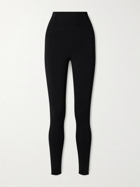 Paneled Ribbed-knit And Stretch-jersey Leggings