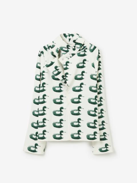 Duck Print Viscose Blouse