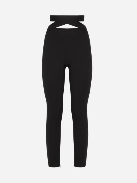 Viscose pants with strap detail