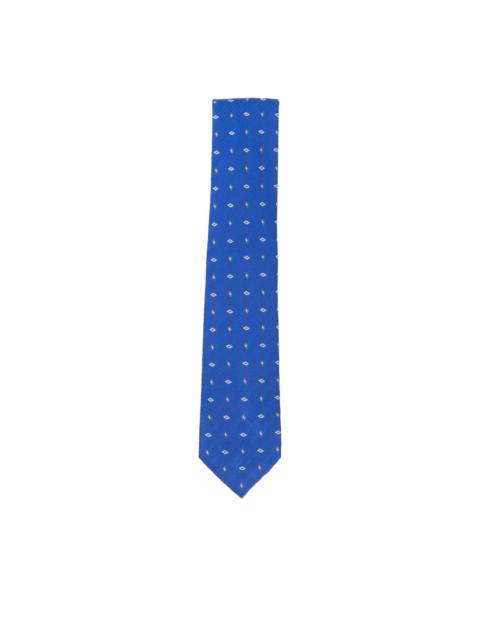 diamond-pattern silk tie