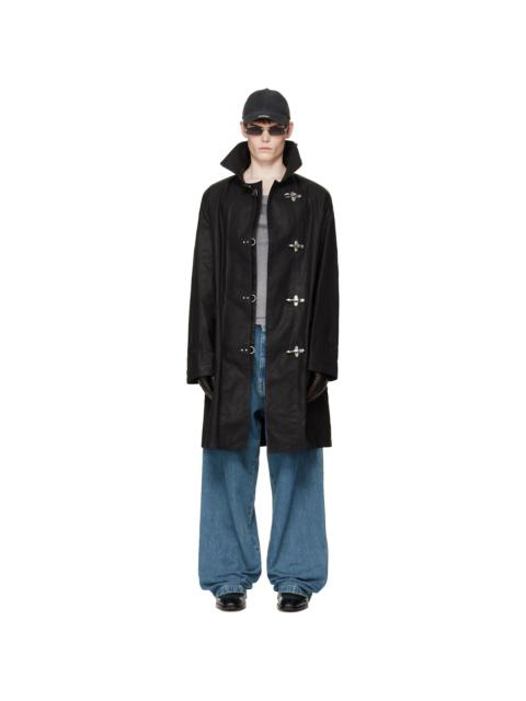 Black Fireman Hooks Coat