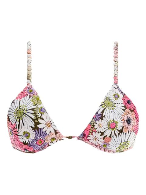 embroidered-detail bikini top