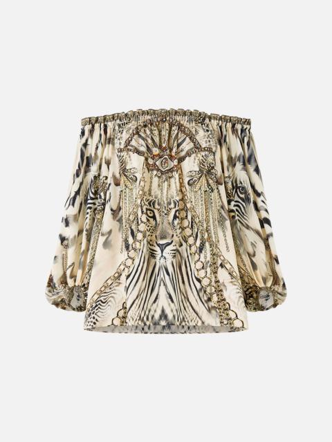 FRILL OFF SHOULDER TOP