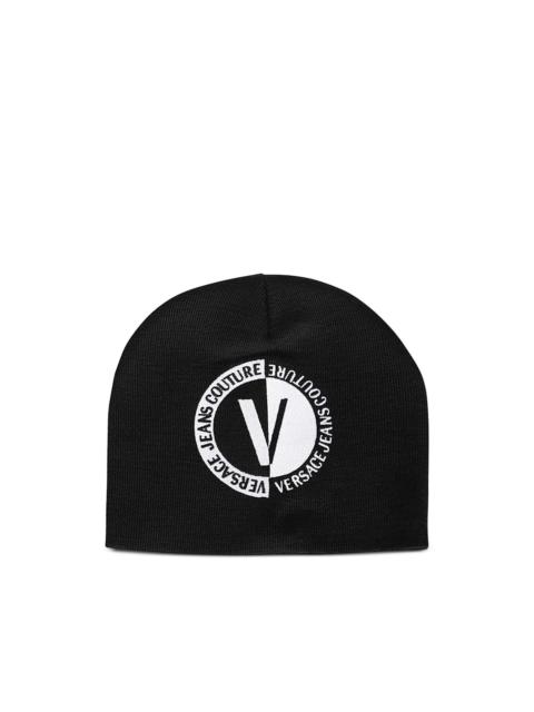 embroidered-logo beanie hat