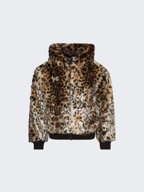 Leopard Fur Jacket Yellow And Black