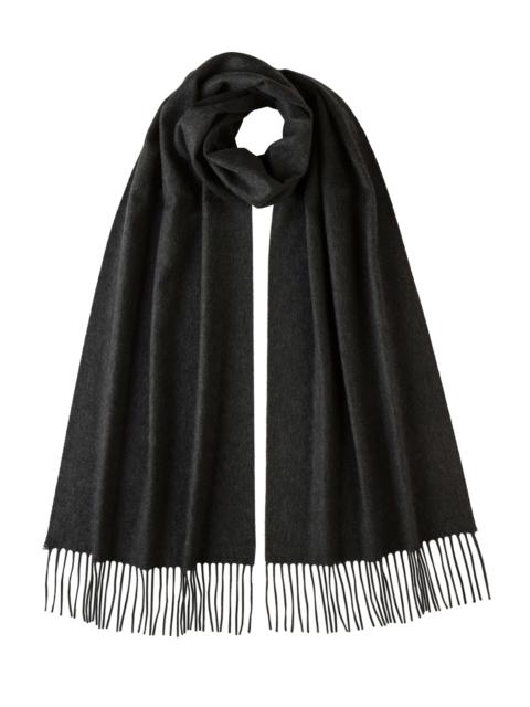 Wide Charcoal Cashmere Scarf