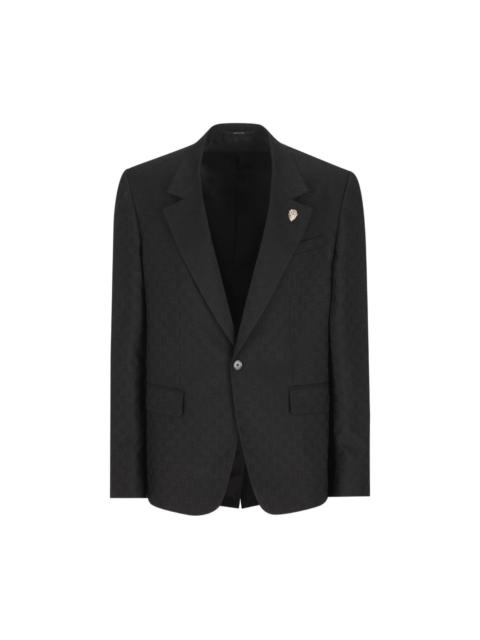 GG wool single-breasted jacket