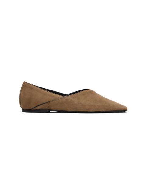 Taupe Everyday Suede Ballerina Flats