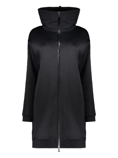 high-collar zip coat