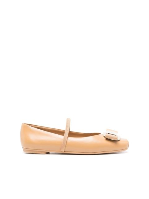 Zina leather ballerina shoes